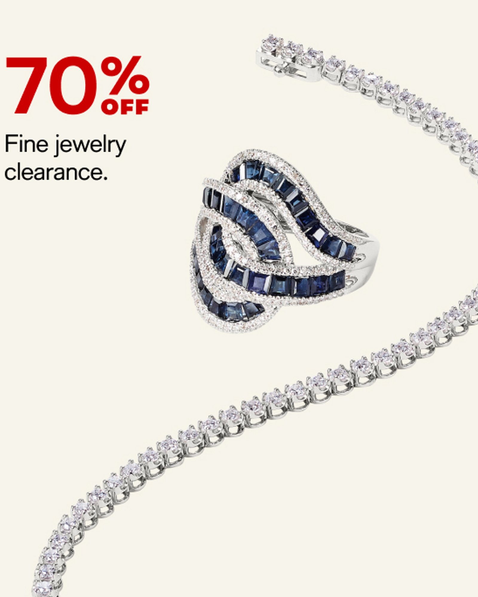 70% off Fine jewelry clearance