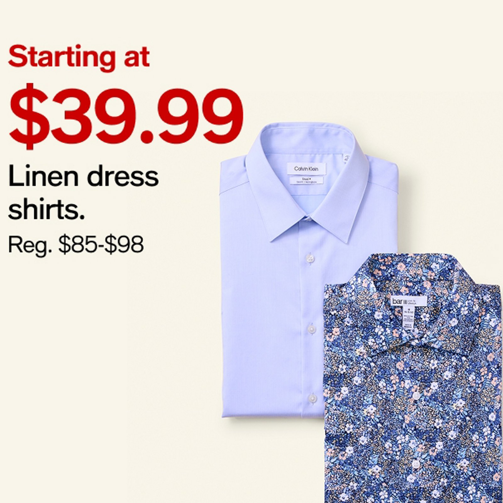 39.99 Linen dress shirts