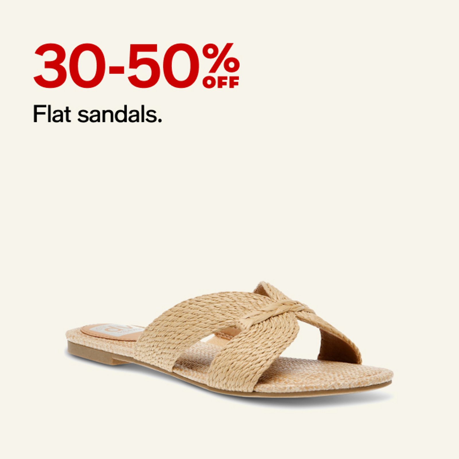 30-50% flat sandals