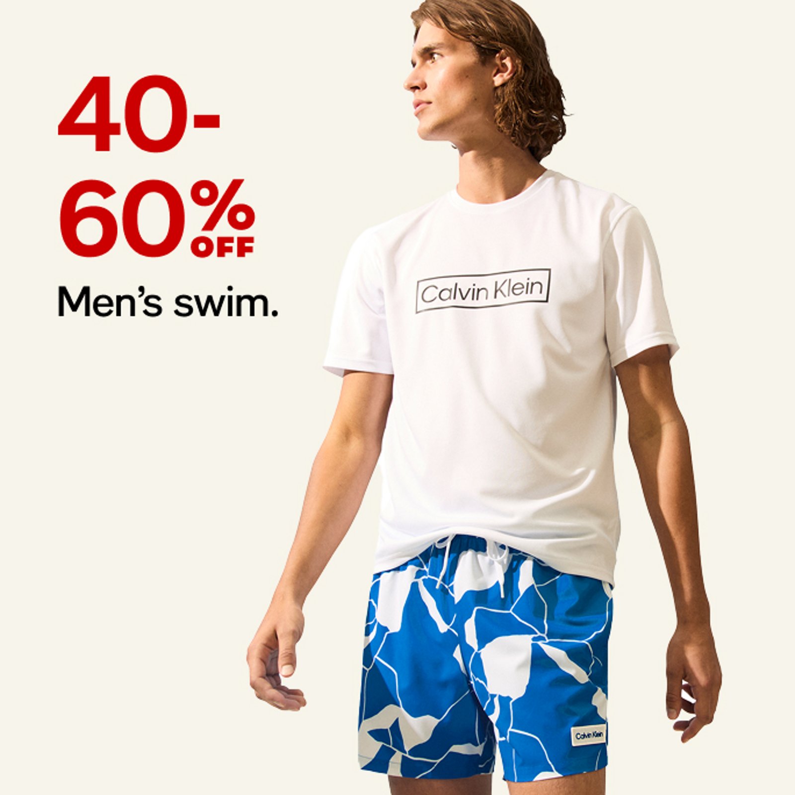 40-60% Men's swim