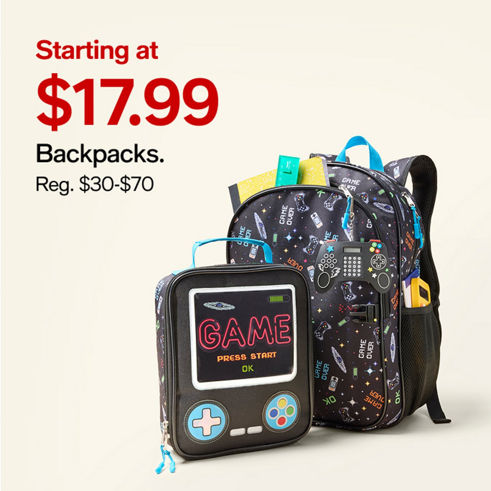 starting 17.99 backpacks