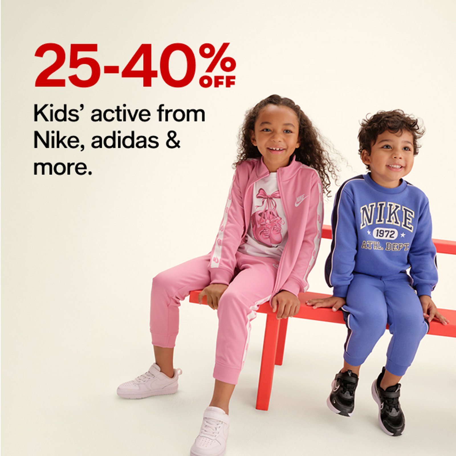 25-40% off Kids active