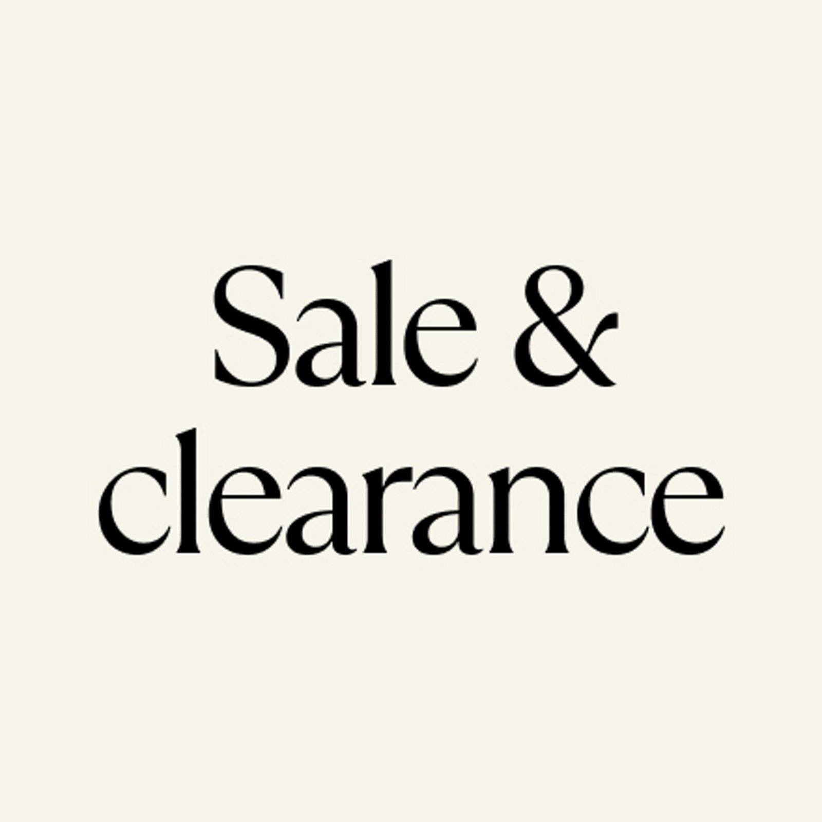 Sale & Clearance