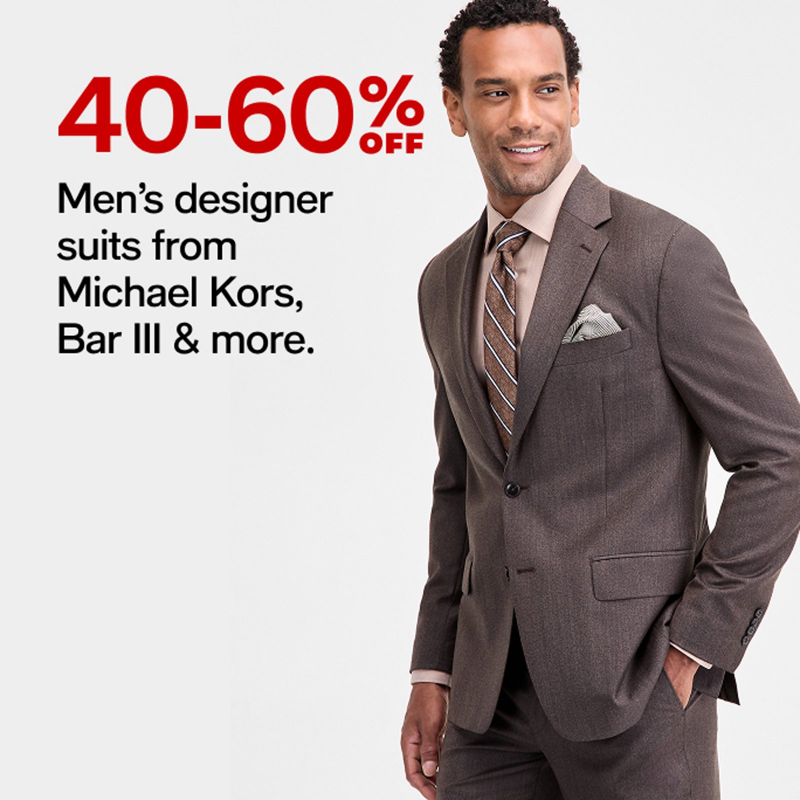 40 - 60% off Men's Designer Suits