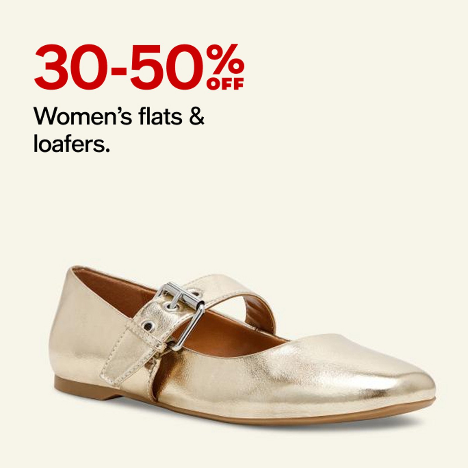 30-50 off women's flas & loafers