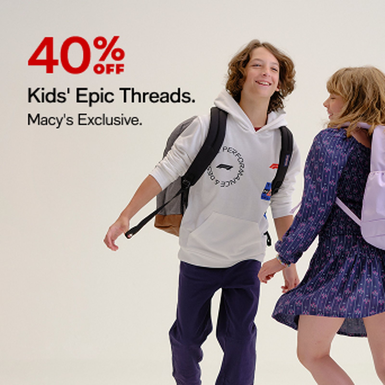 40% off Kids epic threads