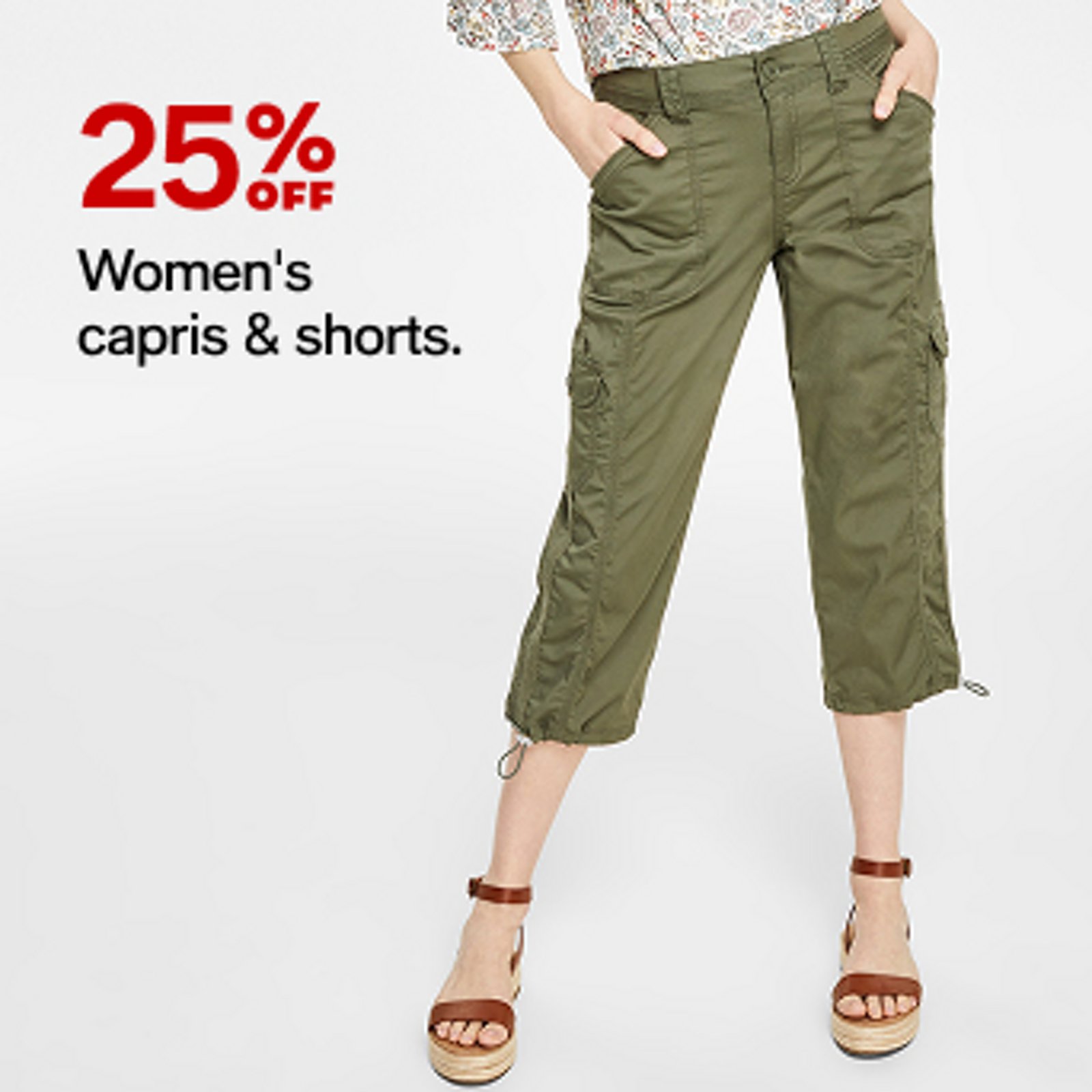 25% off Women's Capris & Shorts