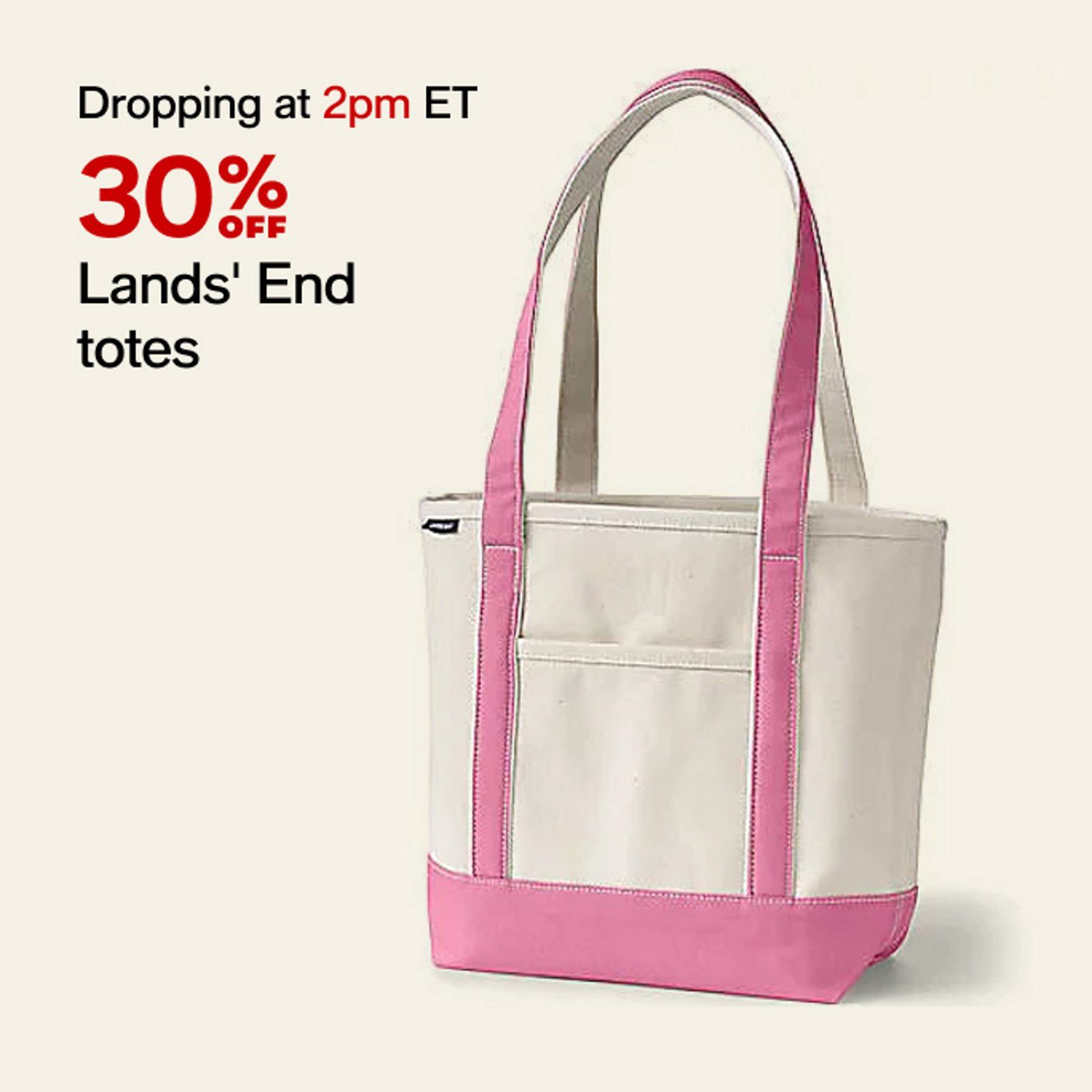 30% off Lands' End totes