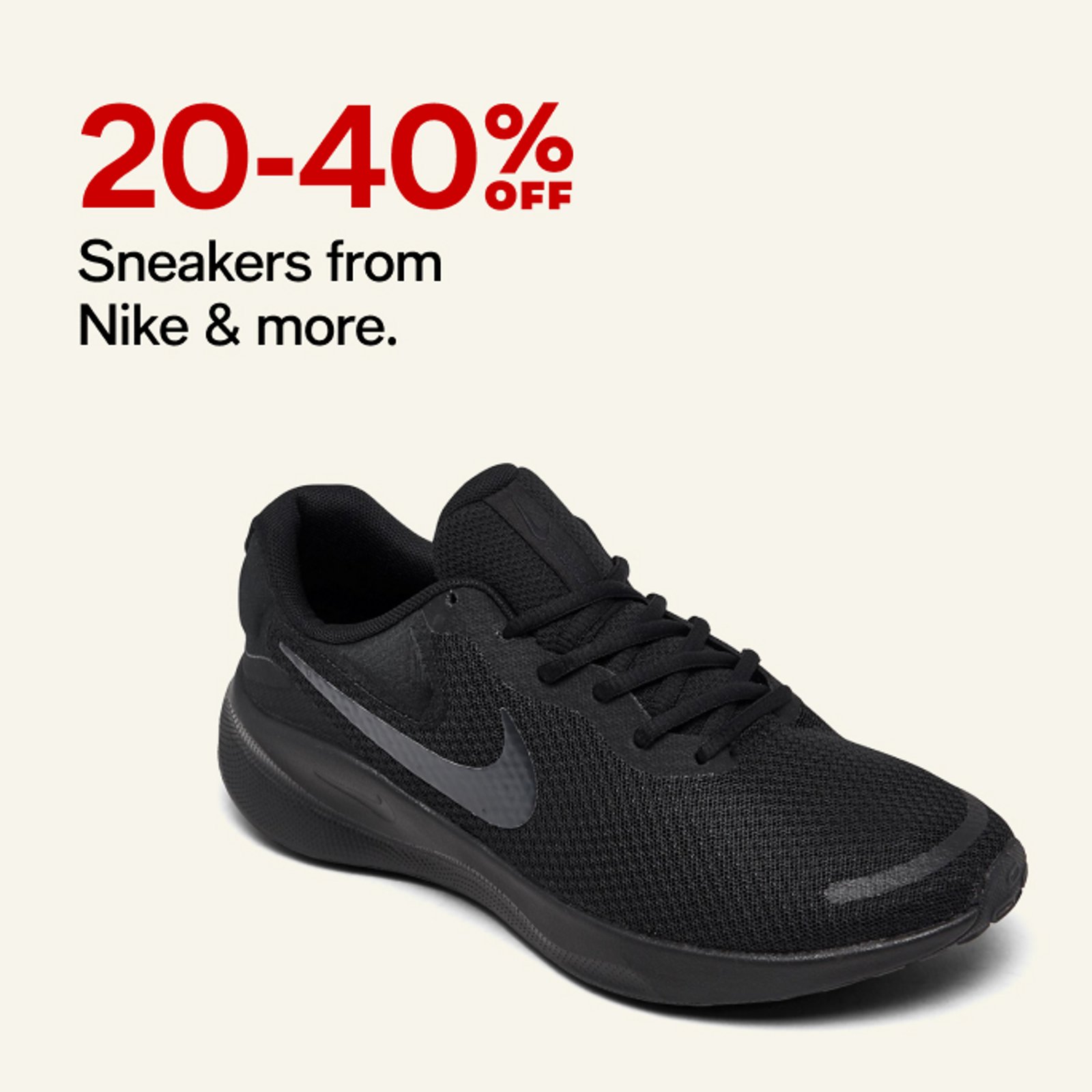 20-40% off sneakers Nike & more