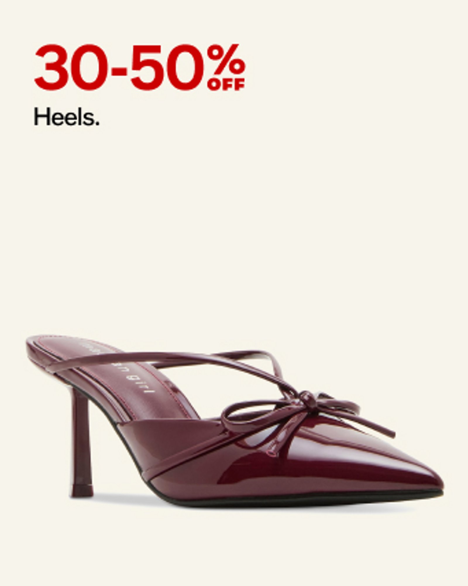 30-40% off heels