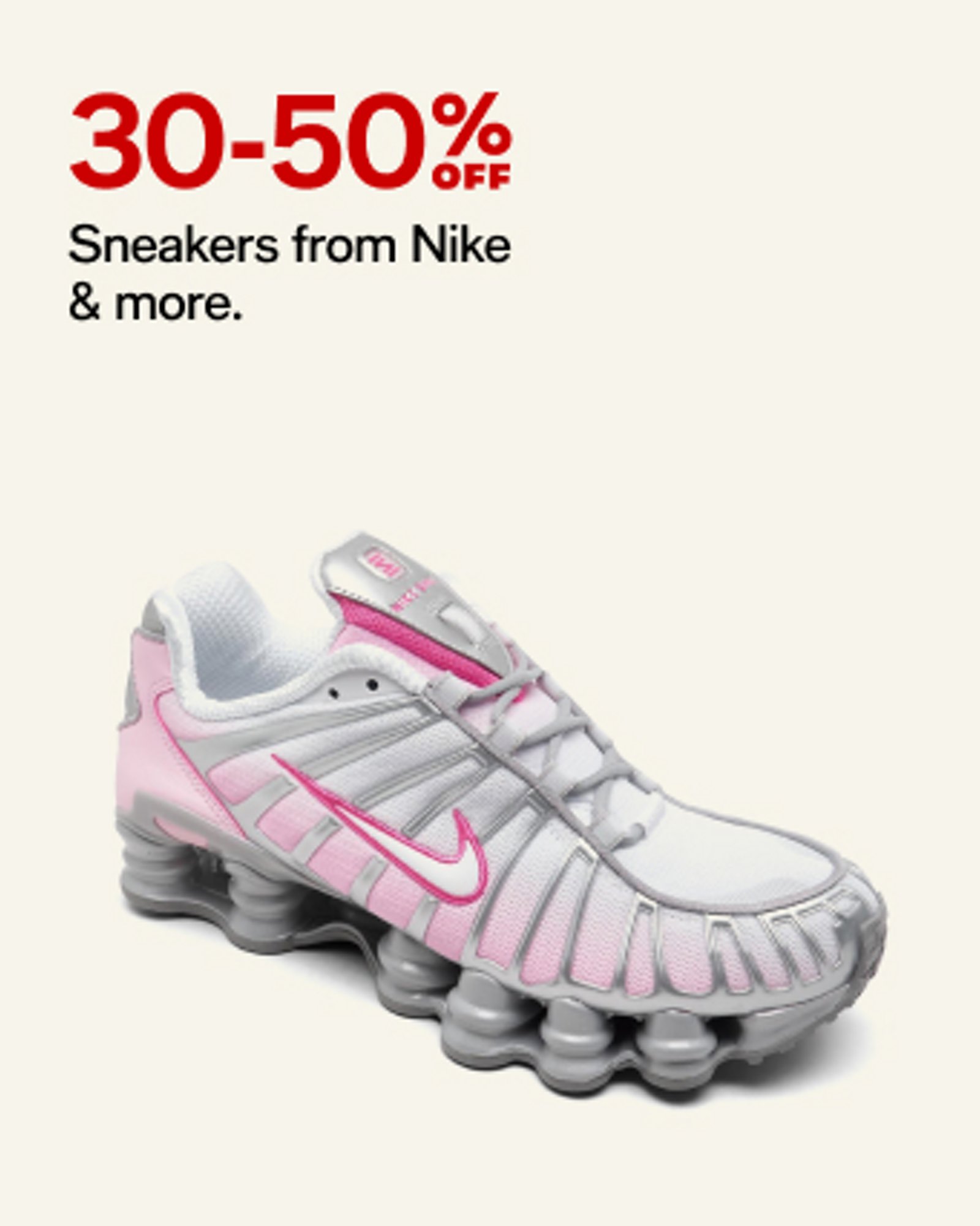 30-50 off Sneakers from Nike & more