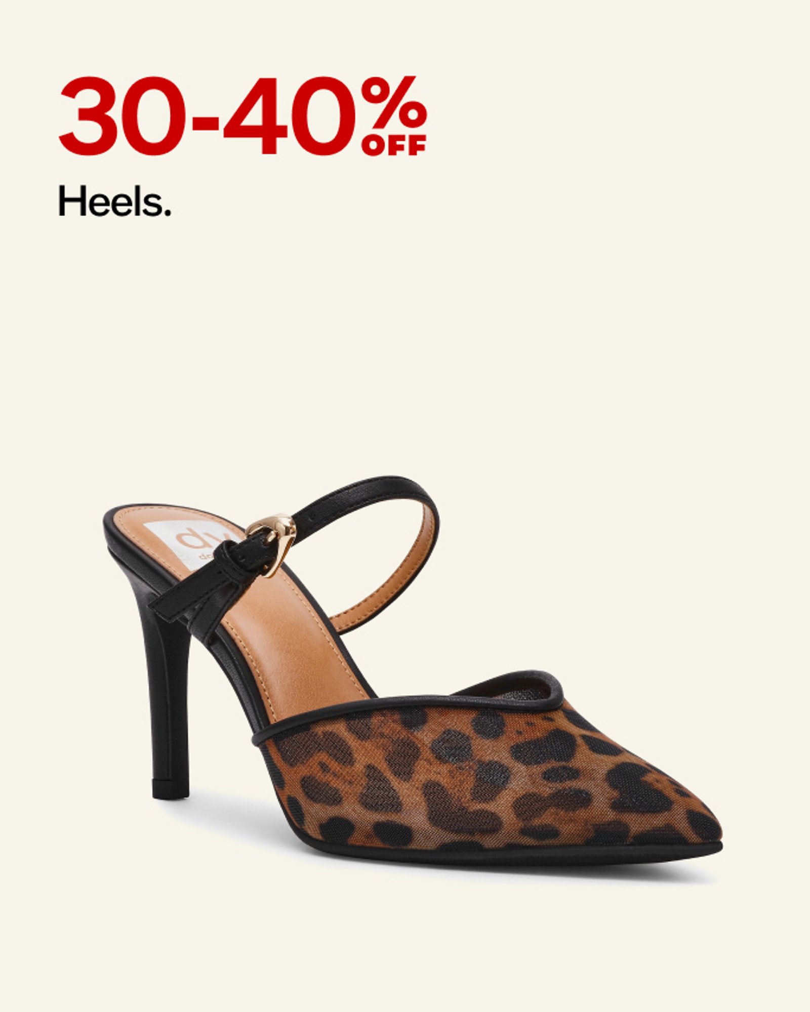 30-40% off heels