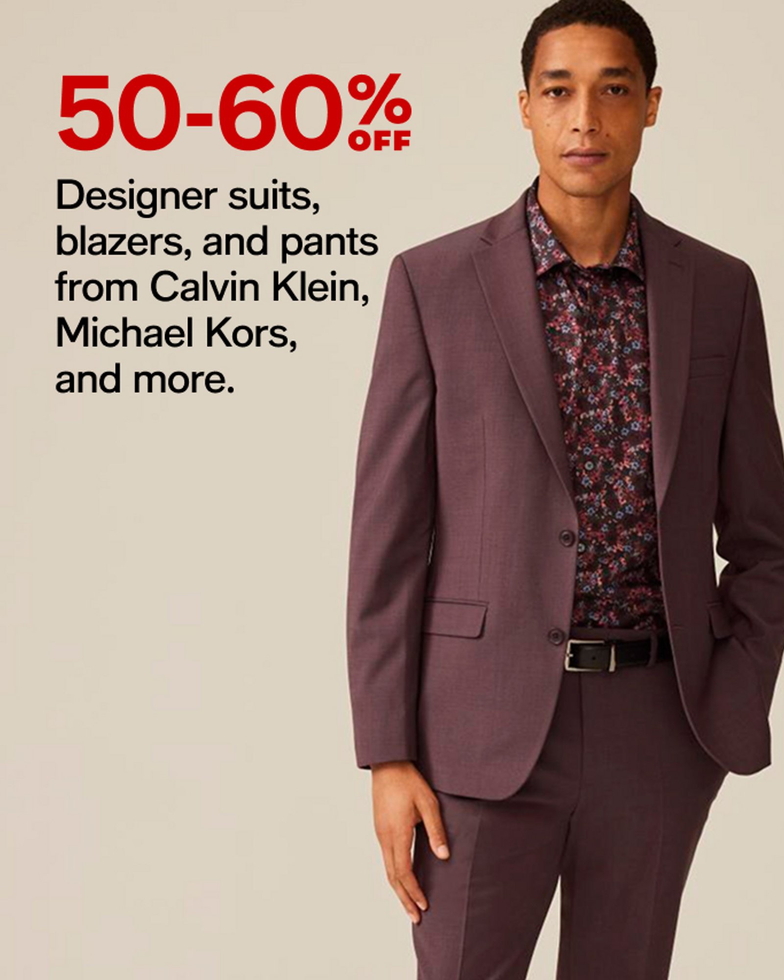 50-60% off Designer Suits
