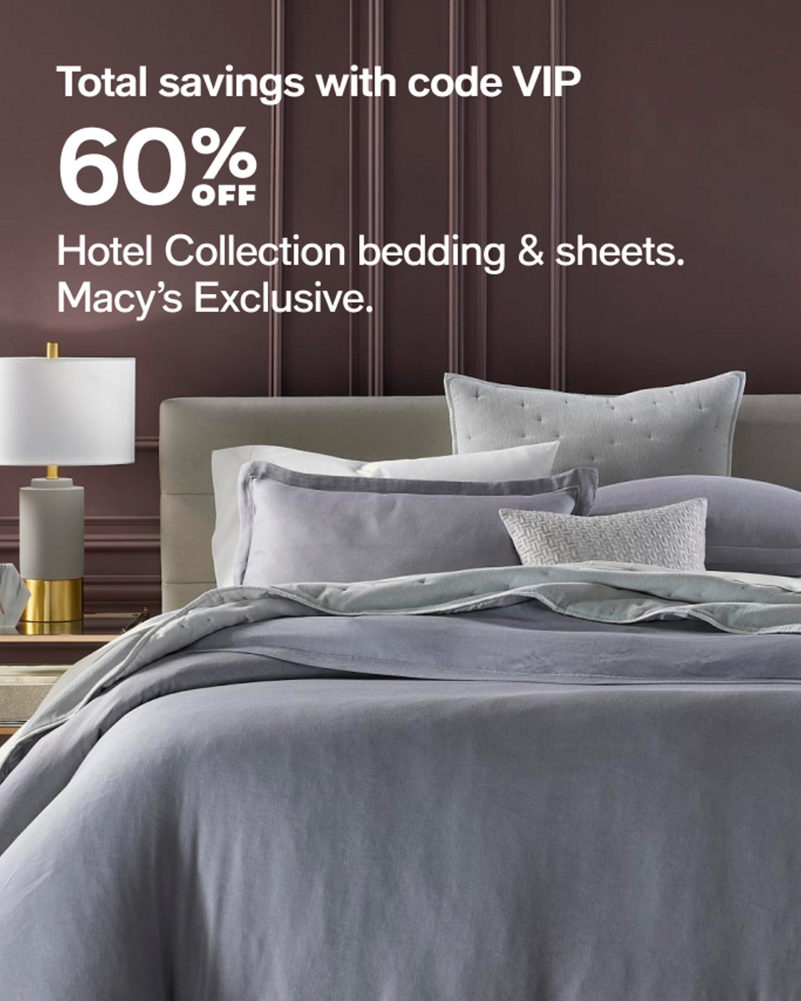 60% OFF  Hotel Collection bedding & sheets